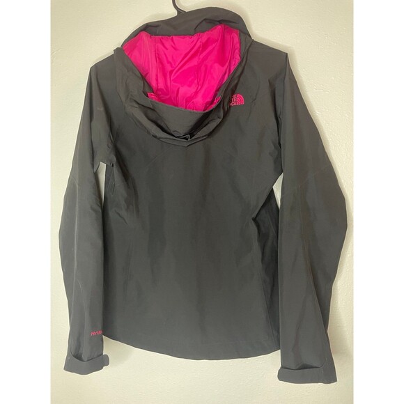 The North Face Waterproof Rain Jacket Women’s XS Black Pink Hooded Shell Venture - Picture 5 of 8